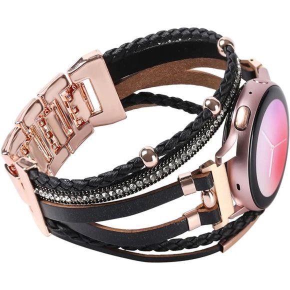 NEW Samsung Galaxy Leather Boho Watch Band - Picture 1 of 5